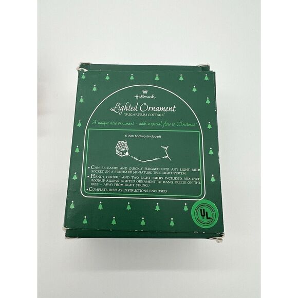 VINTAGE 1984 HALLMARK ORNAMENT SUGARPLUM COTTAGE IN BOX - Picture 7 of 7